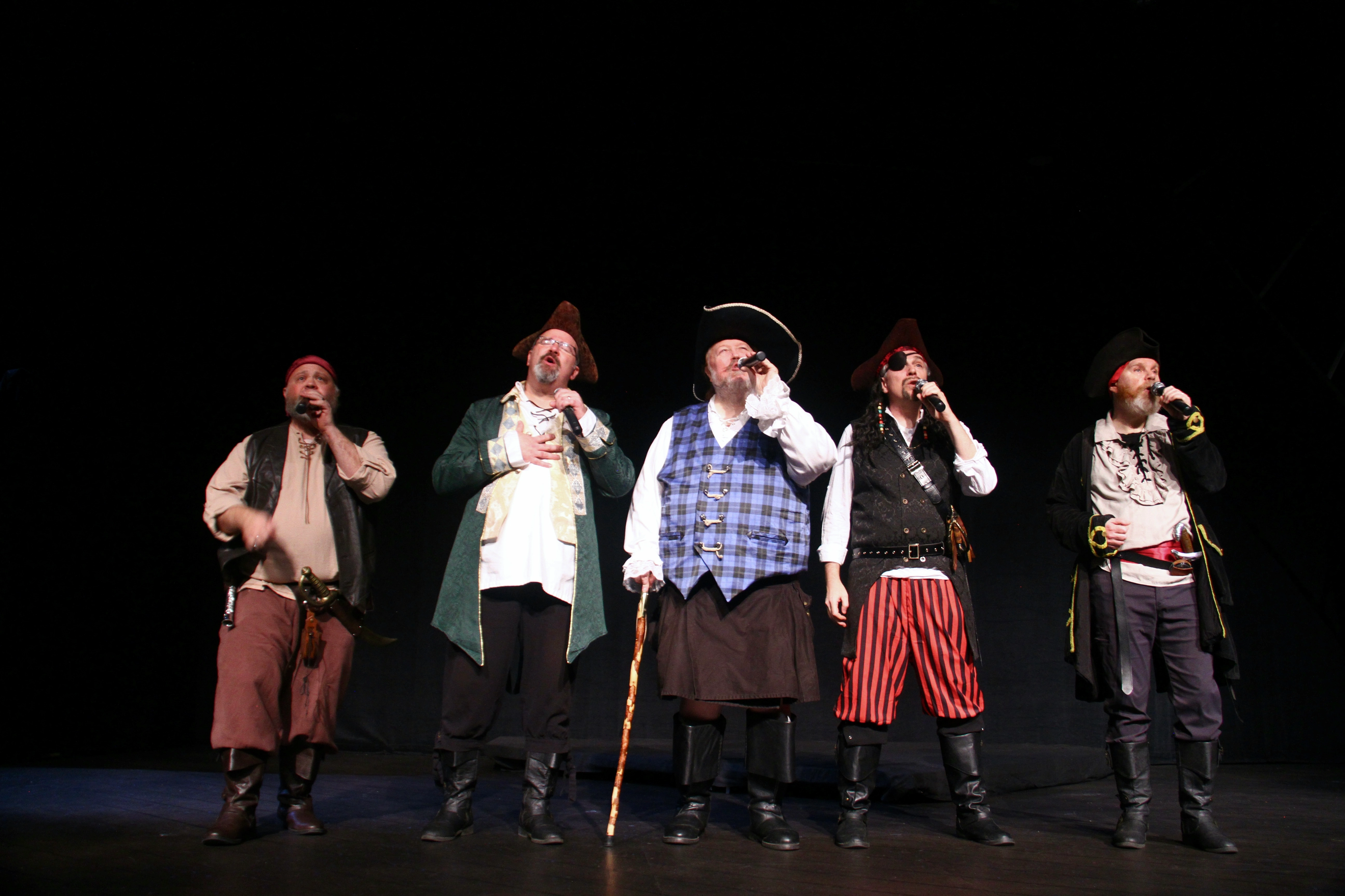 Crowd enjoying pirate performance